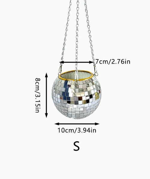 Boho Disco Ball Hanging Planter