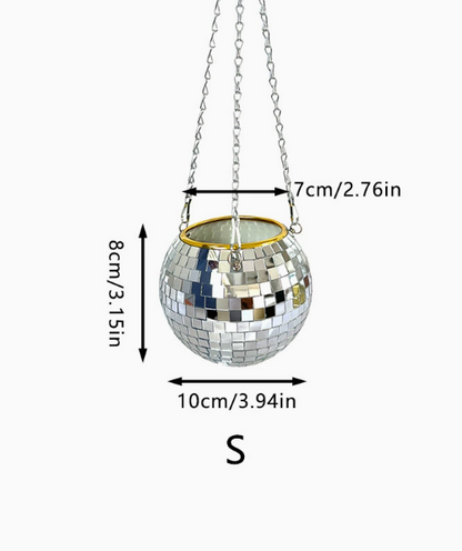 Boho Disco Ball Hanging Planter
