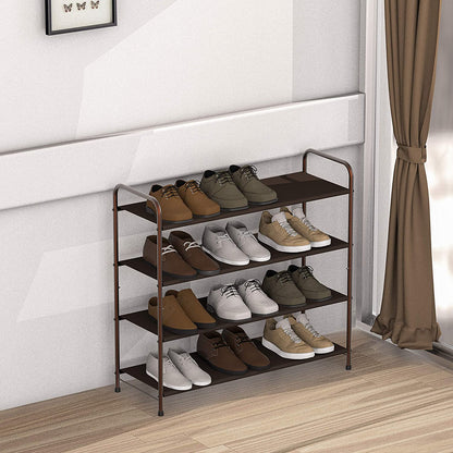 4-Tier Shoe Rack Storage Organizer, Bronze