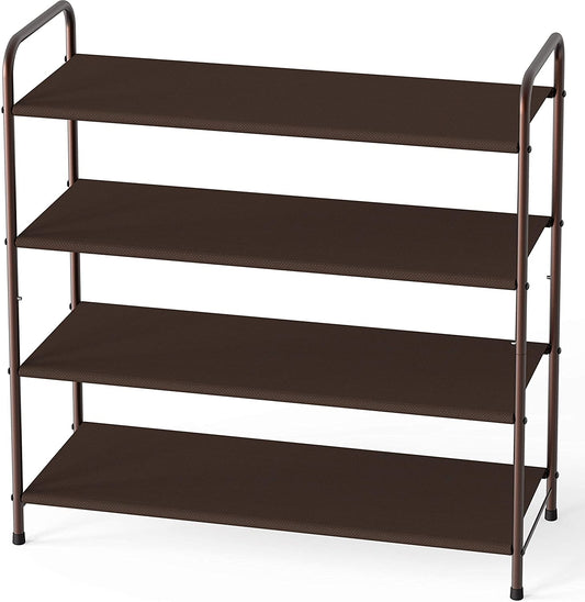 4-Tier Shoe Rack Storage Organizer, Bronze